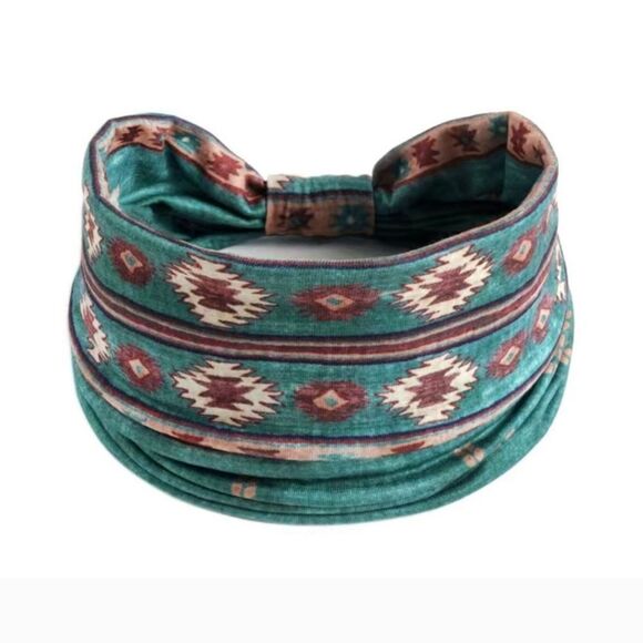 Bohemian Headband Color is Turquoise - Picture 2 of 2
